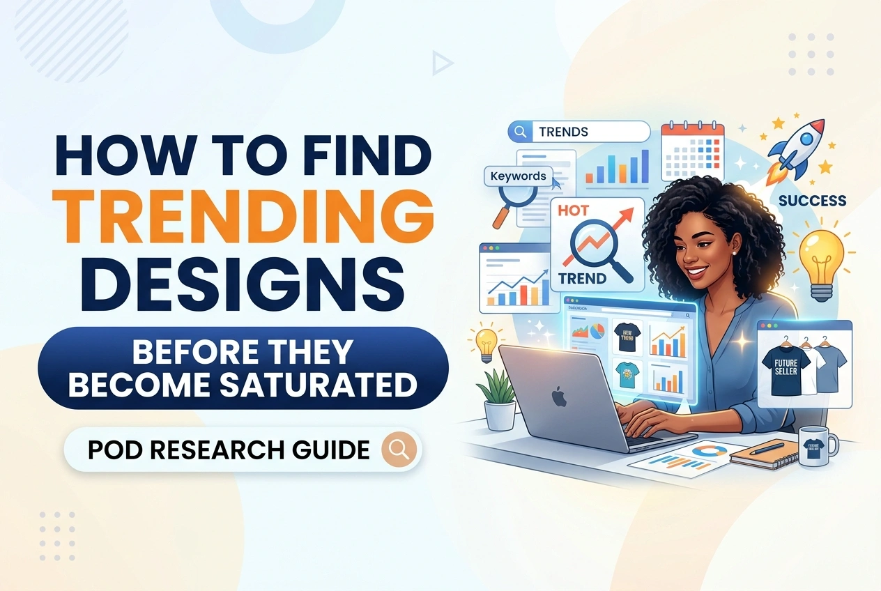 How to Find Trending Designs Before They Become Saturated: POD Research Guide
