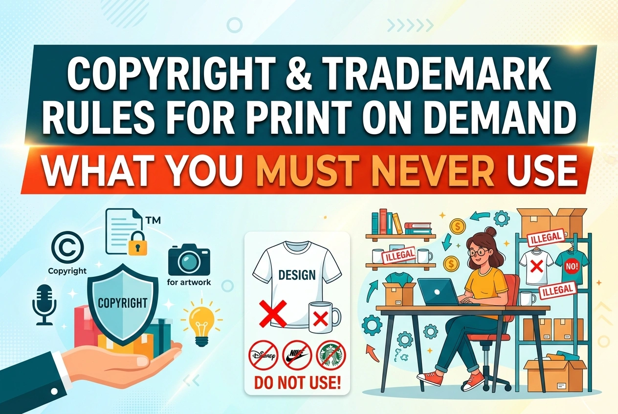 Copyright & Trademark Rules for Print on Demand: What You Must Never Use
