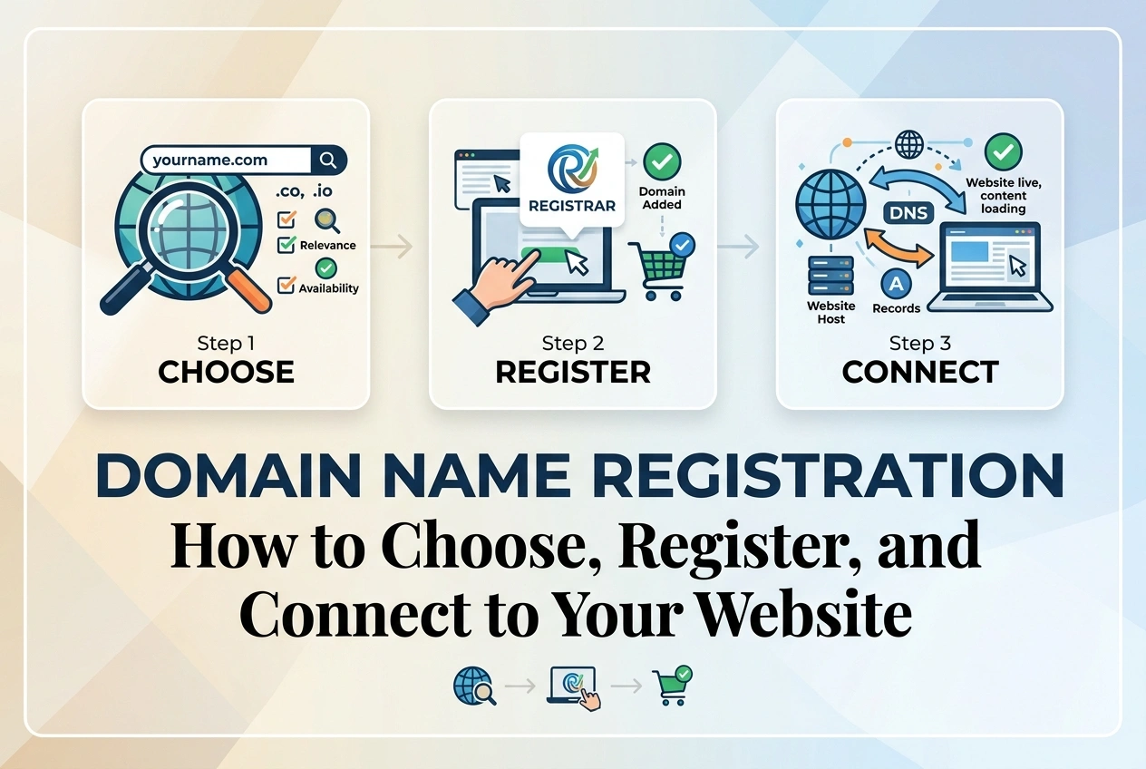 Domain Name Registration: How to Choose, Register, and Connect to Your Website