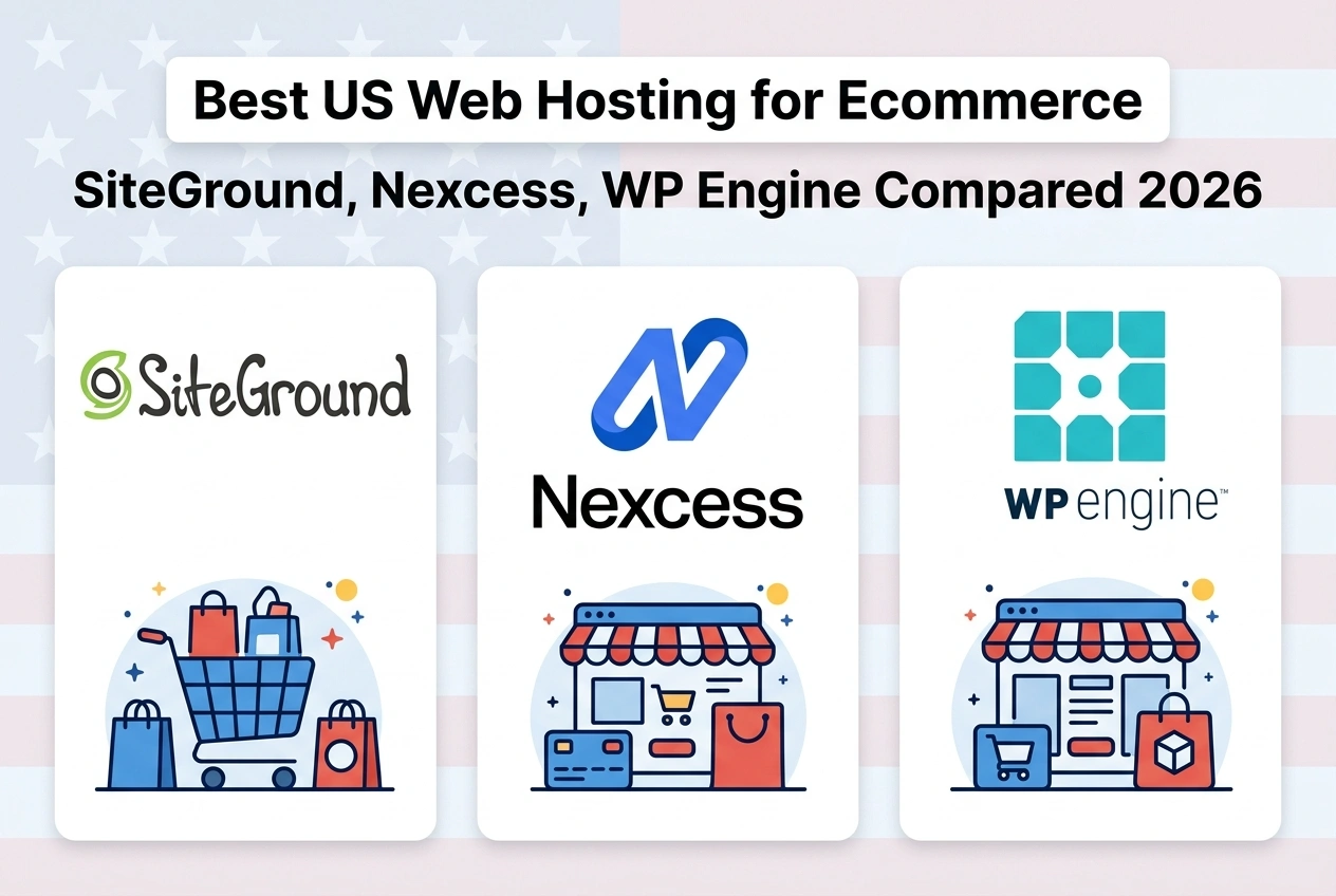 Best US Web Hosting for Ecommerce: SiteGround, Nexcess, WP Engine Compared 2026