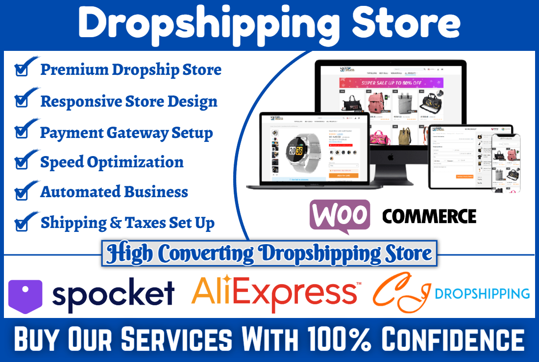 Dropshipping Store Development | AliExpress, CJdropshipping, Spocket Experts